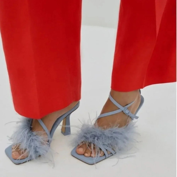 ZARA, New, Cherry Red Linen blend High Waist Trouser Pants, Size Medium - Picture 4 of 14